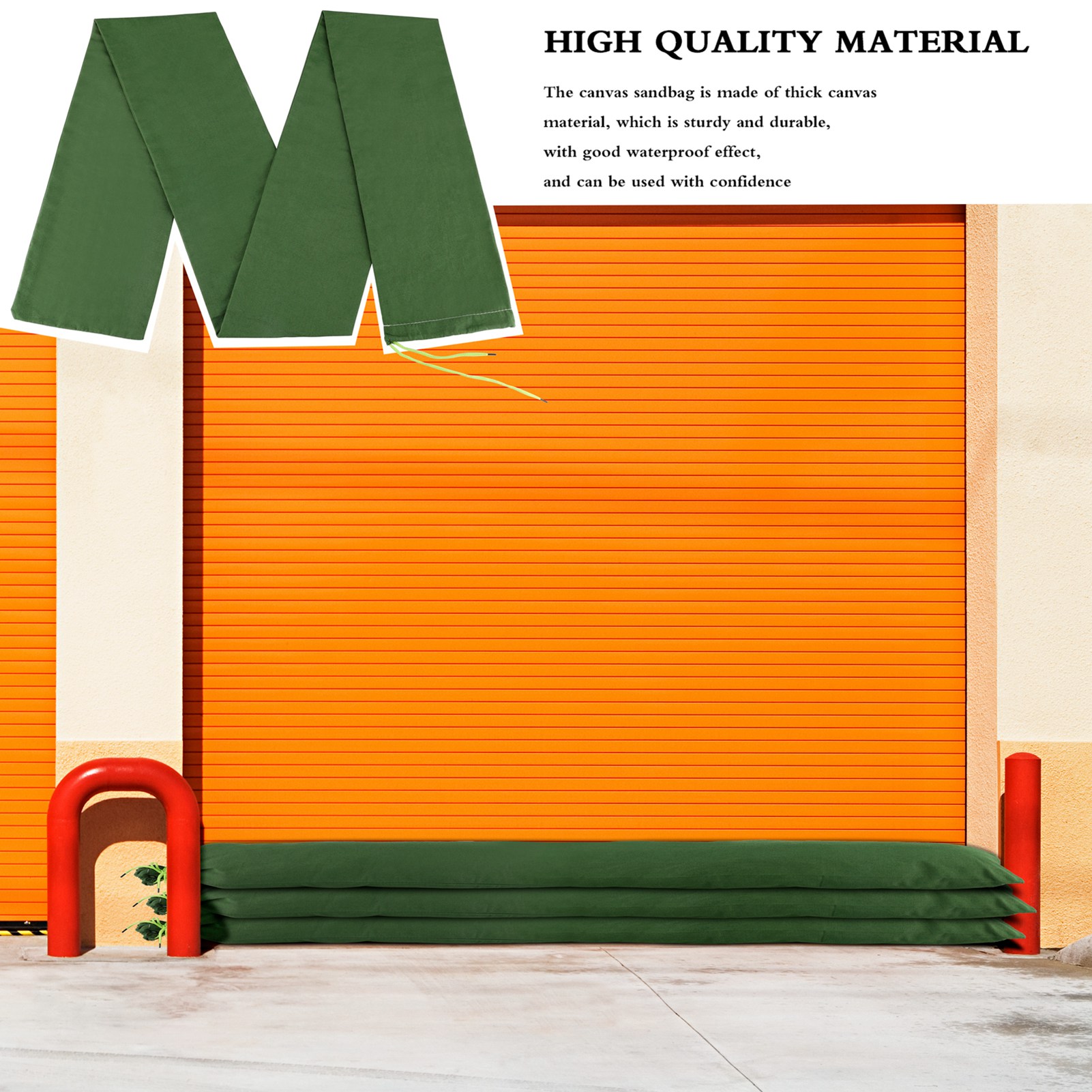Sac de sable long en toile ver - Flood Barrier Bag avis et prix
