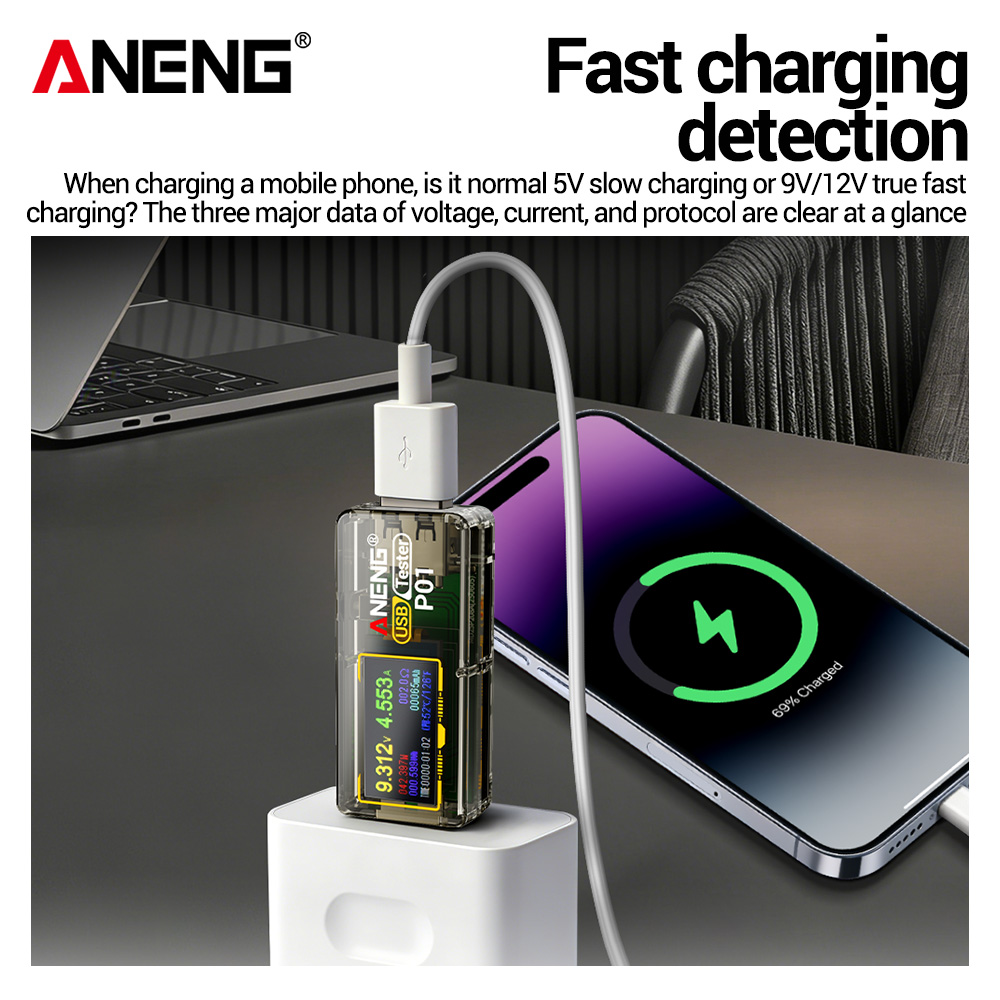 ANENG P01 Testeur USB Voltmètr - Co Detector Plug avis et prix