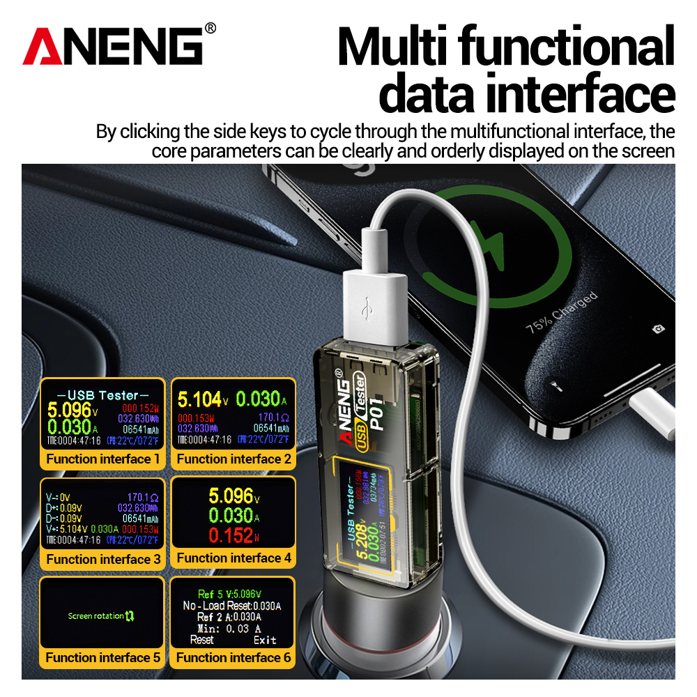 ANENG P01 Testeur USB Voltmètr - Co Detector Plug avis et prix